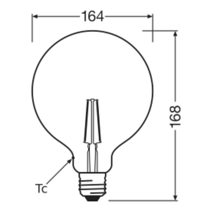 OSRAM Lampe LED Vintage E27, 824 1906GLOBE2,8/824FGD