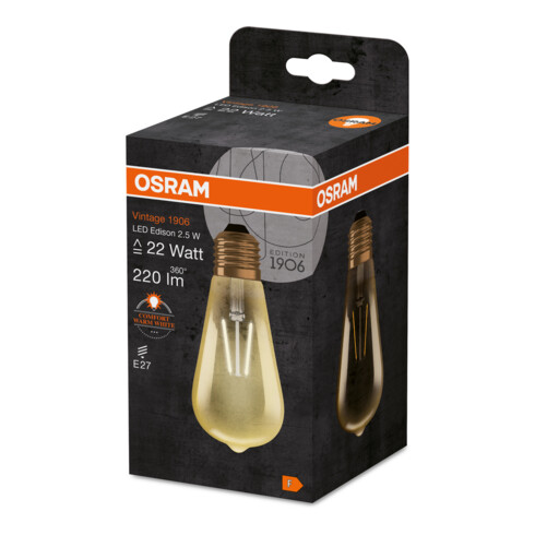 OSRAM LAMPE LED-Vintage-Lampe E27, 825 1906 2,8/824FILGDE27