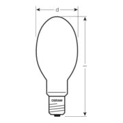 OSRAM LAMPE Natriumdampflampe E40 NAV-E 150W SUPER 4Y-4
