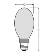 OSRAM Lampe Powerstar E40 HQI-E 250/D PRO COAT-4