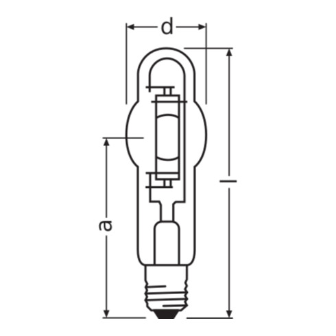 OSRAM LAMPE Powerstar-Lampe 400W E40 HQI-BT 400/D PRO