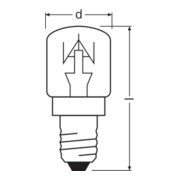 OSRAM Lampe spéciale 15W 230V E14 300GrC SPC FOUR T CL15-5