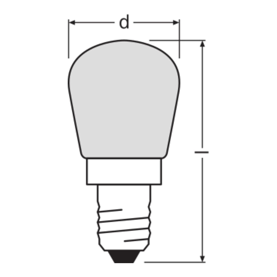 OSRAM Lampe spéciale 15W 230V E14 ampoule SPC T26/57 FR15