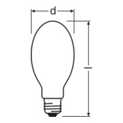 OSRAM Lampe Vialox 50W/E E27 NAV-E 50/E-4