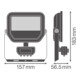 Osram Projecteur à LED Floodlight Perf. Sensor noir IP65 11/17W 1600/2400 lm 4000K symétrique