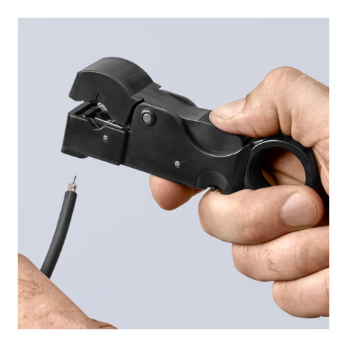 Outil à dénuder pour câbles coaxiaux Knipex