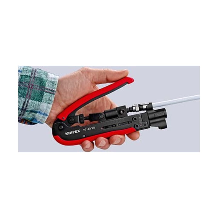 Outil de compression, pour connecteurs coaxiaux Knipex