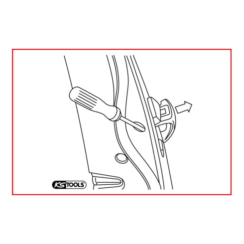 Outil de démontage de poignées de porte, Golf 6 + Tiguan, 260 mm