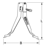 Outil de montage et démontage pour plaquettes de frein Volvo KS Tools-2