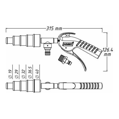 Outil de nettoyage du radiateur 9048P-1 HAZET