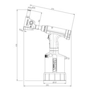Outil de pose de boulons à bague de blocage Gesipa TAURUS 4 tête angulaire compacte 90° pour C6L 6,4-3