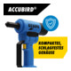Outil de pose de rivets aveugles Gesipa AccuBird (1 batterie Li-Ion 1,3 Ah / sans chargeur)