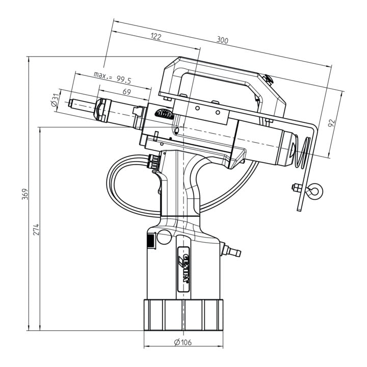 Outil de pose de rivets aveugles Gesipa FireFox 2F Axial eco - M 4