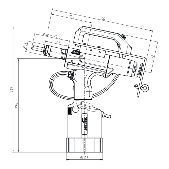 Outil de pose de rivets aveugles Gesipa FireFox 2F Axial eco - M 5
