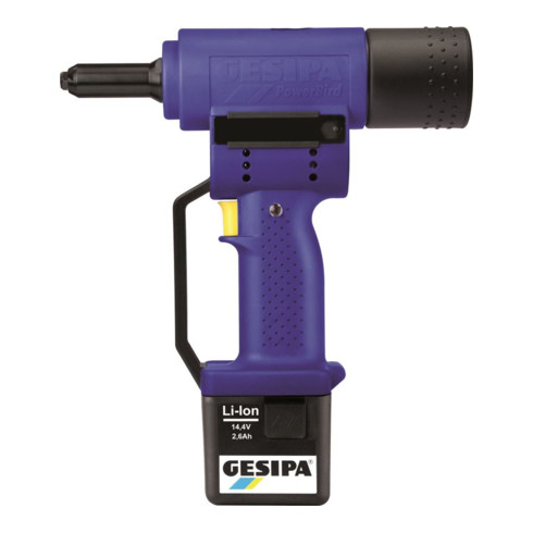 Outil de pose de rivets aveugles Gesipa PowerBird, avec 1 batterie Li-Ion 2,6 Ah et chargeur