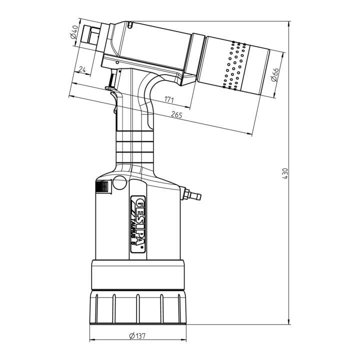 Outil de pose de rivets aveugles Gesipa TAURUS 5 Outil de base