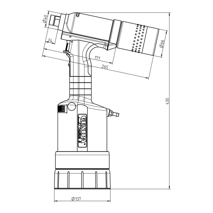 Outil de pose de rivets aveugles Gesipa TAURUS 6 Outil de base