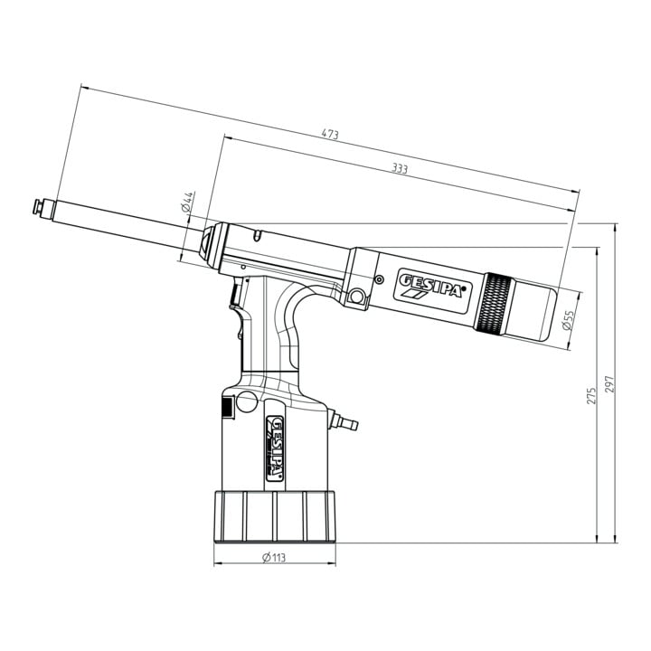 Outil de pose de rivets Gesipa TAURUS 2 Speed Rivet