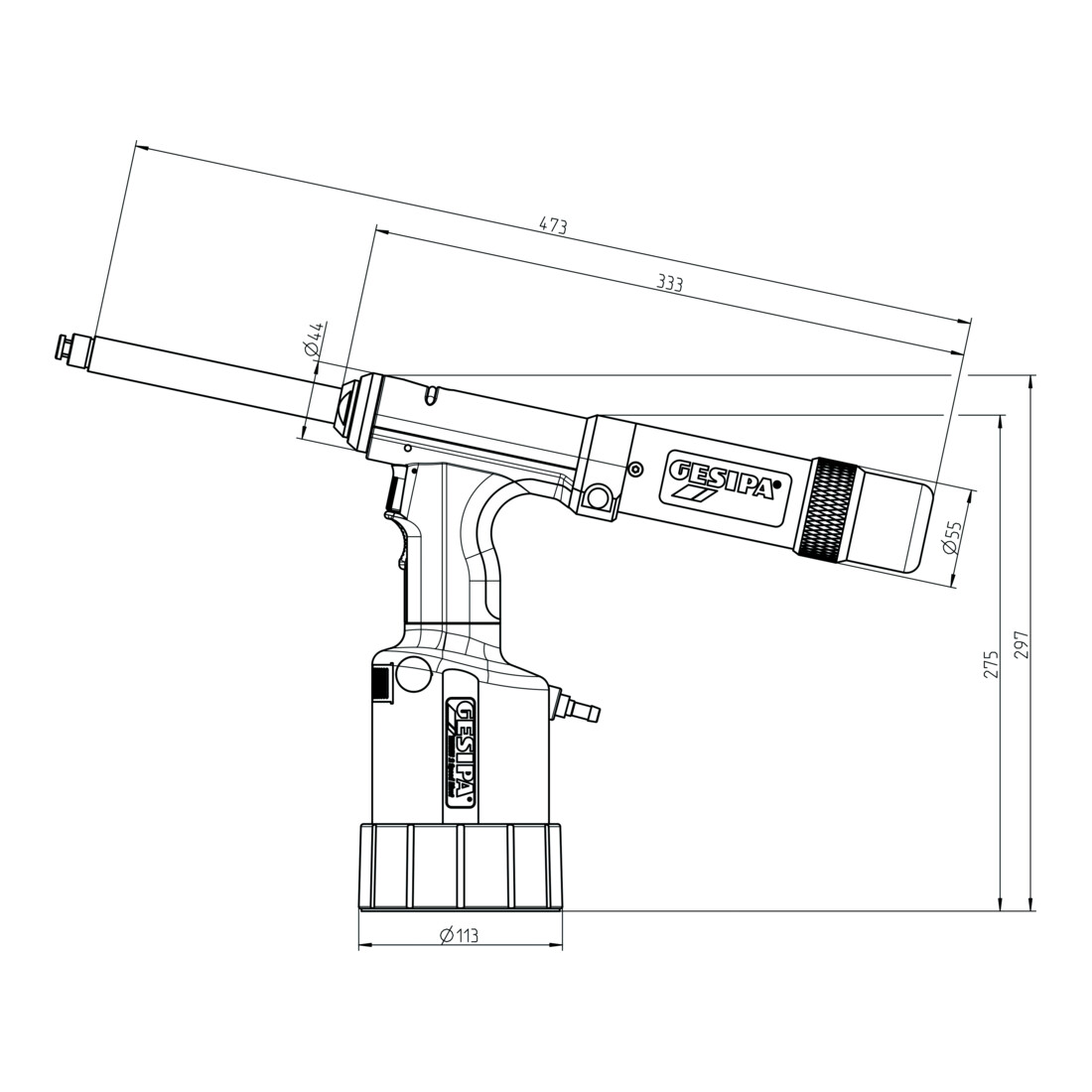 Outil de pose de rivets Gesipa TAURUS 2 Speed Rivet