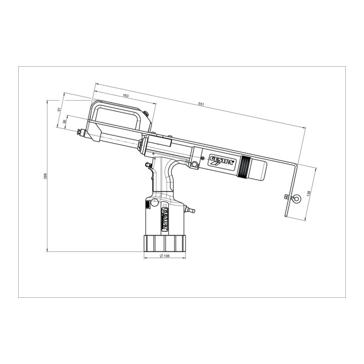 Outil de pose de rivets Gesipa TAURUS Rivet 2 vitesses Axial eco