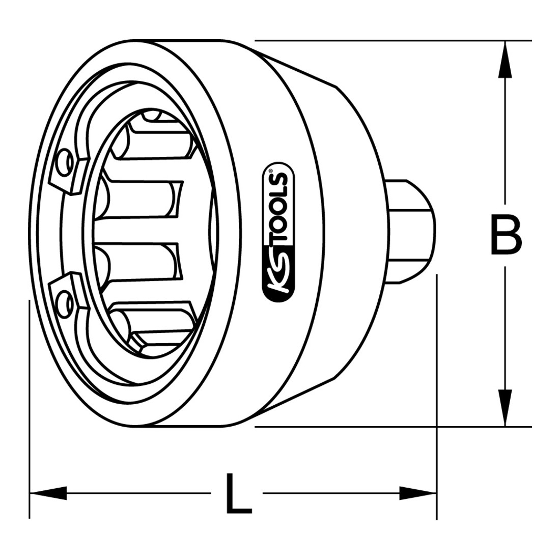 Outil de vissage pour raccord d’excentrique (raccord en S), 10 mm