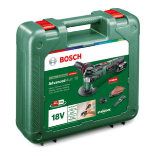 Outil multifonctionnel à batterie Bosch AdvancedMulti 18, avec 1 x batterie PBA 18V 2,5 Ah