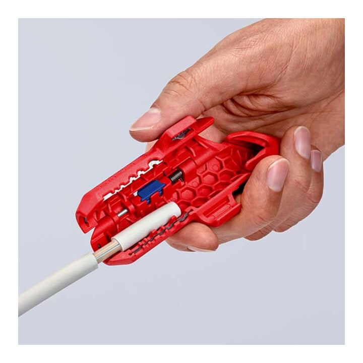 Outil universel à dégainer KNIPEX ErgoStrip® 16 95 02 SB, 135 mm, pour gauchers