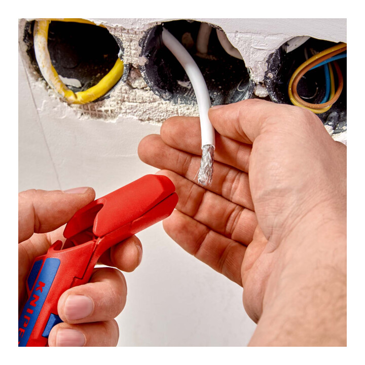 Outil universel à dégainer KNIPEX ErgoStrip® 16 95 02 SB, 135 mm, pour gauchers