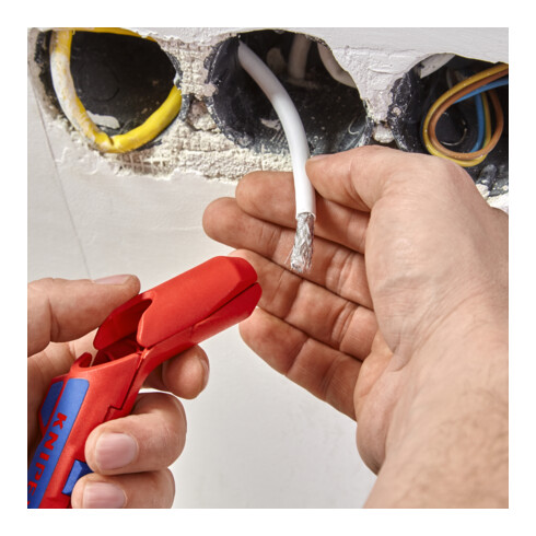 Outil universel à dégainer KNIPEX ErgoStrip® 16 95 02 SB, 135 mm, pour gauchers