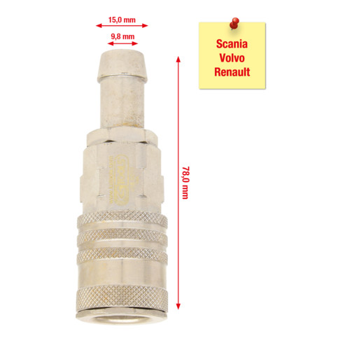 Outils KS Remplissage et vidange du radiateur Scania 340/360