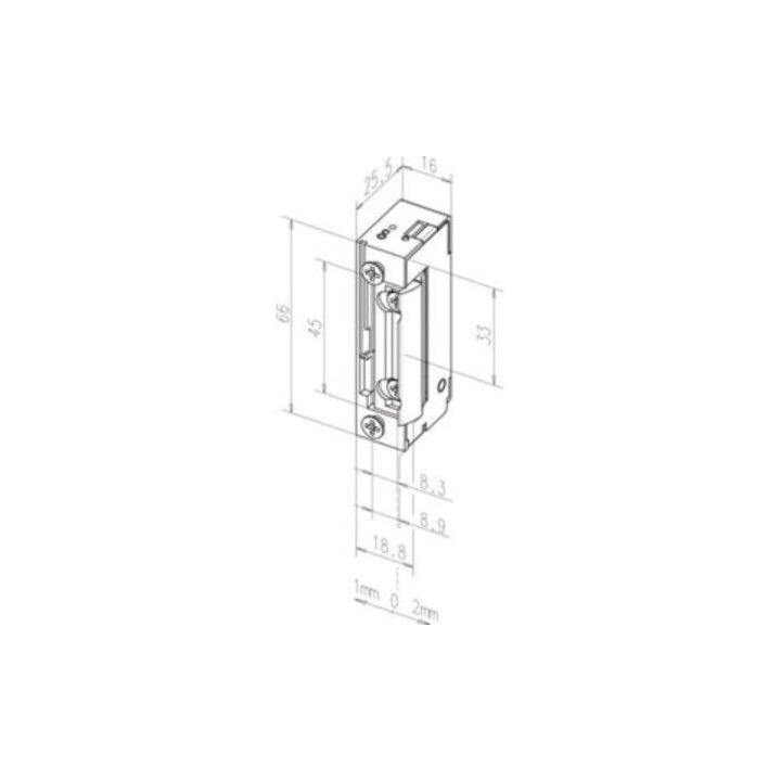 Ouvre-porte électrique 118 E Assa Abloy, tension de 10-24V c.a./c.c., déverrouillage mécanique permanent