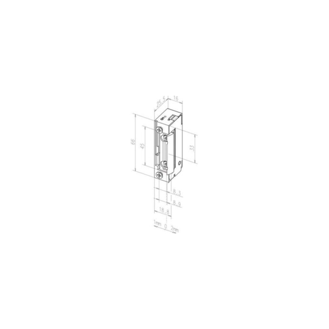 Ouvre-porte électrique 118 E Assa Abloy, tension de 10-24V c.a./c.c., déverrouillage mécanique permanent