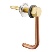 OV Coude avec contre-écrou et tuyau en cuivre, raccord de tuyau 4 u.6 mm