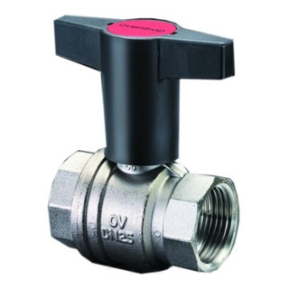 OV Kugelhahn Optibal DN 10 3/8, vernickelt mit Knebelgriff