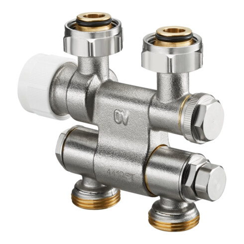 Oventrop Anschlussarmatur Multiblock TFU G 3/4 ÜMxG 3/4 AG, schw, 1-/2-Rohrarm.