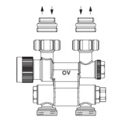 OV Multiblock TF an Heizkörper mit IG 1/2 schwenkbar