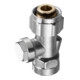Oventrop Absperrverschraubung Combi 3 G 3/4 ÜMxG 3/4 AG, Messing vernickelt-1