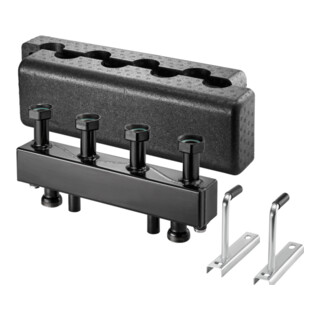OV Poutre de distribution avec isolation pour 5 circuits de chauffage, DN25, acier