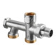 OV Raccord à deux tubes Duo avec obturateur G 3/4 AG Espacement 50mm