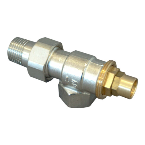 Oventrop Rücklauftemperaturbegrenzer DN 10, RL Axial, Messing vernickelt