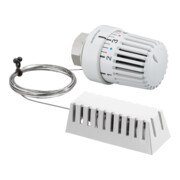 OV Tête thermostatique UNI LH avec sonde à distance 2 m, blanche avec position zéro-1