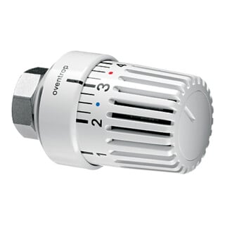 OV Tête thermostatique UNI LK avec capteur de débit blanc avec position zéro, M 28X1