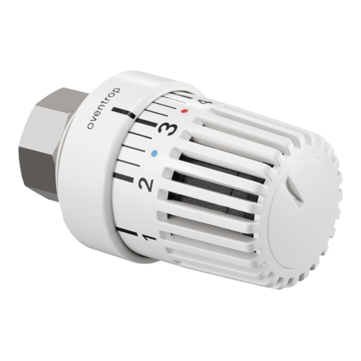 OV Tête thermostatique UNI LK avec capteur de débit blanc avec position zéro, M 28X1
