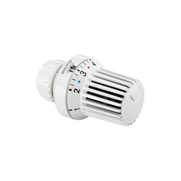 OV Tête thermostatique UNI XD avec liquide, blanc avec zéro, connecteur à pince