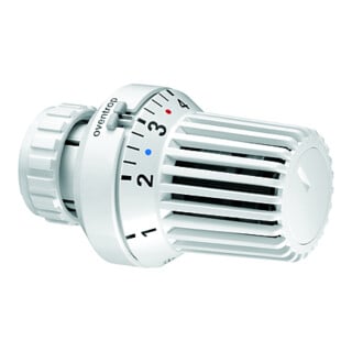 OV Tête thermostatique UNI XD avec liquide, blanc o.zerost., connecteur à pince
