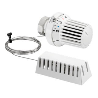 OV Tête thermostatique UNI XH avec sonde à distance 5 m, blanc avec position zéro