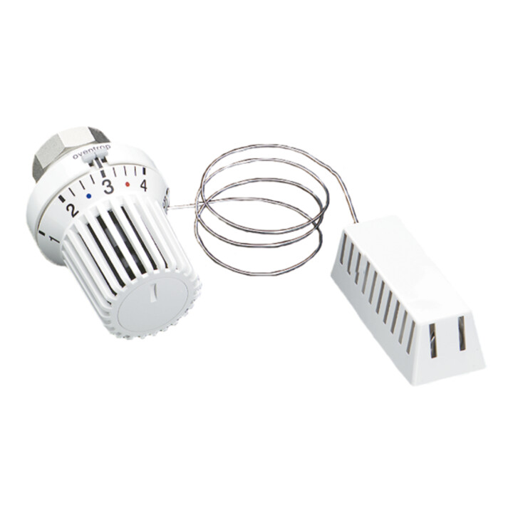 OV Tête thermostatique UNI XH avec sonde à distance 5 m, blanc avec position zéro