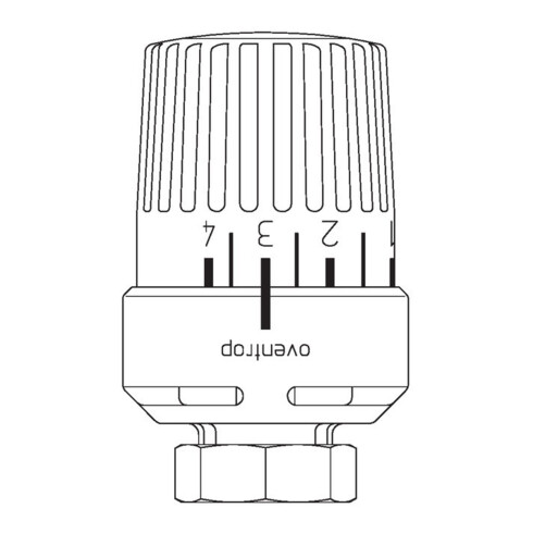 OV Thermostat Uni RTLH Raccord fileté M 30 x 1,5 en blanc