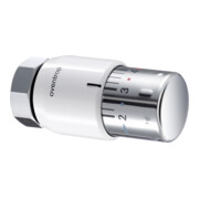 Oventrop Thermostat Uni SH 7-28 GrC, m Nullstellung, weiß/verchromt