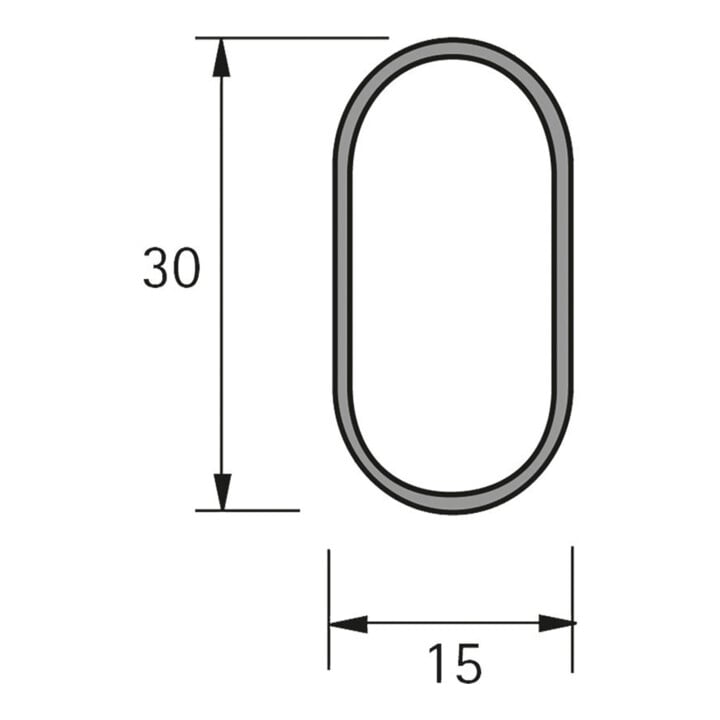 Ovalschrankrohr STA verchr.2000mm HETTICH